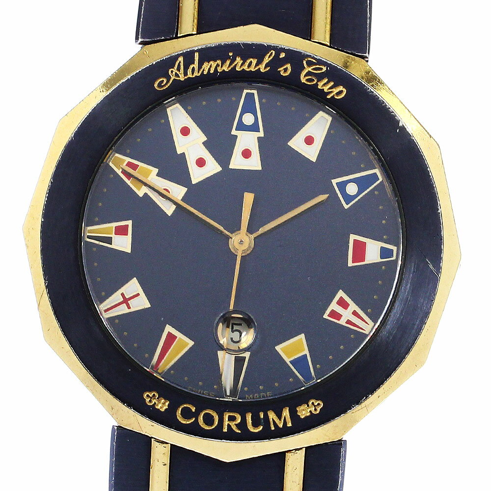 コルム CORUM アドミラルズカップ デイト クォーツ メンズ _790038【中古】