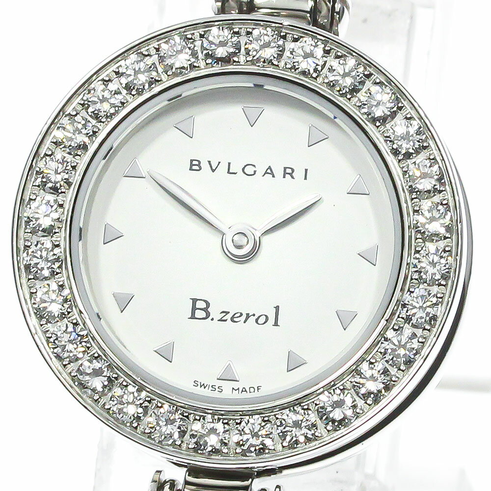 ブルガリ BVLGARI BZ22S B-zero1 ダイヤベゼル バングルM クォーツ レディース 美品 メーカーOH済み _784593【ev10】【中古】