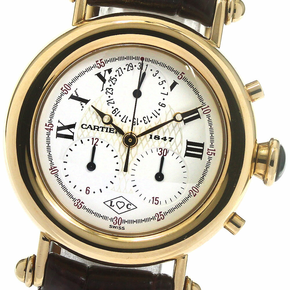 カルティエ CARTIER W15X8556 ディアボロ クロノリフレックス K18YG クォーツ ボーイズ 良品 _784948【中古】