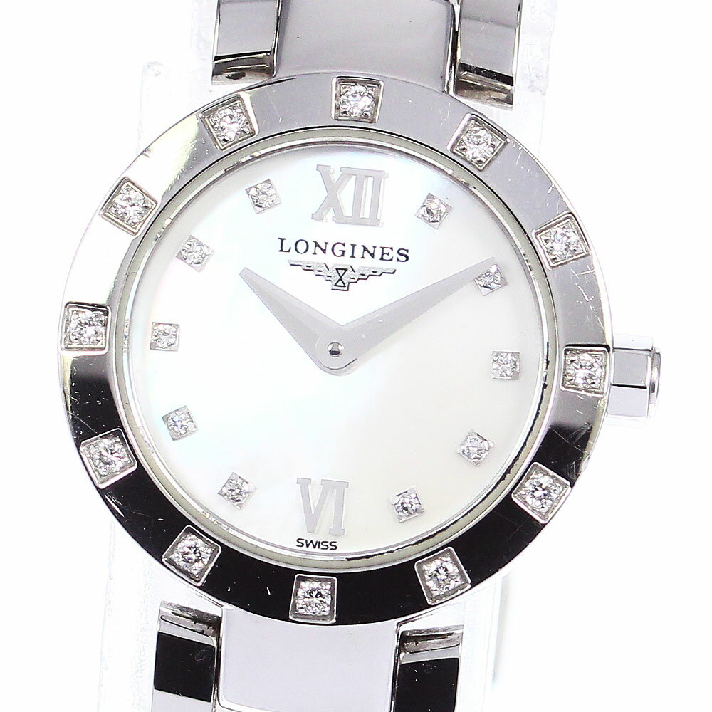 ロンジン LONGINES L5.174.0 ドルチェビータ ダイヤベゼル 10P クォーツ レディース _785768【ev20】【中古】