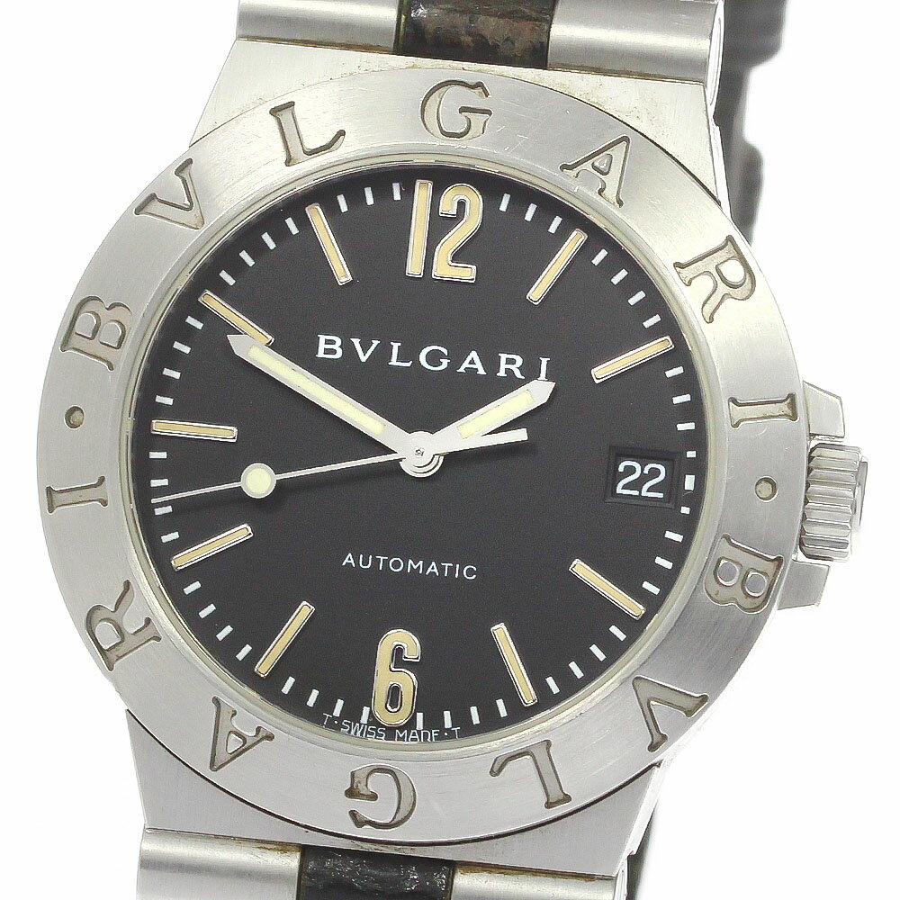 ブルガリ BVLGARI LCV35S ディアゴノ デイト 自動巻き メンズ 保証書付き_791958【中古】