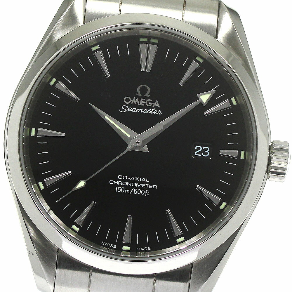 オメガ OMEGA 2502.50 シーマスター アクアテラ ラージ コーアクシャル 自動巻き メンズ 良品 保証書付き_785391【中古】