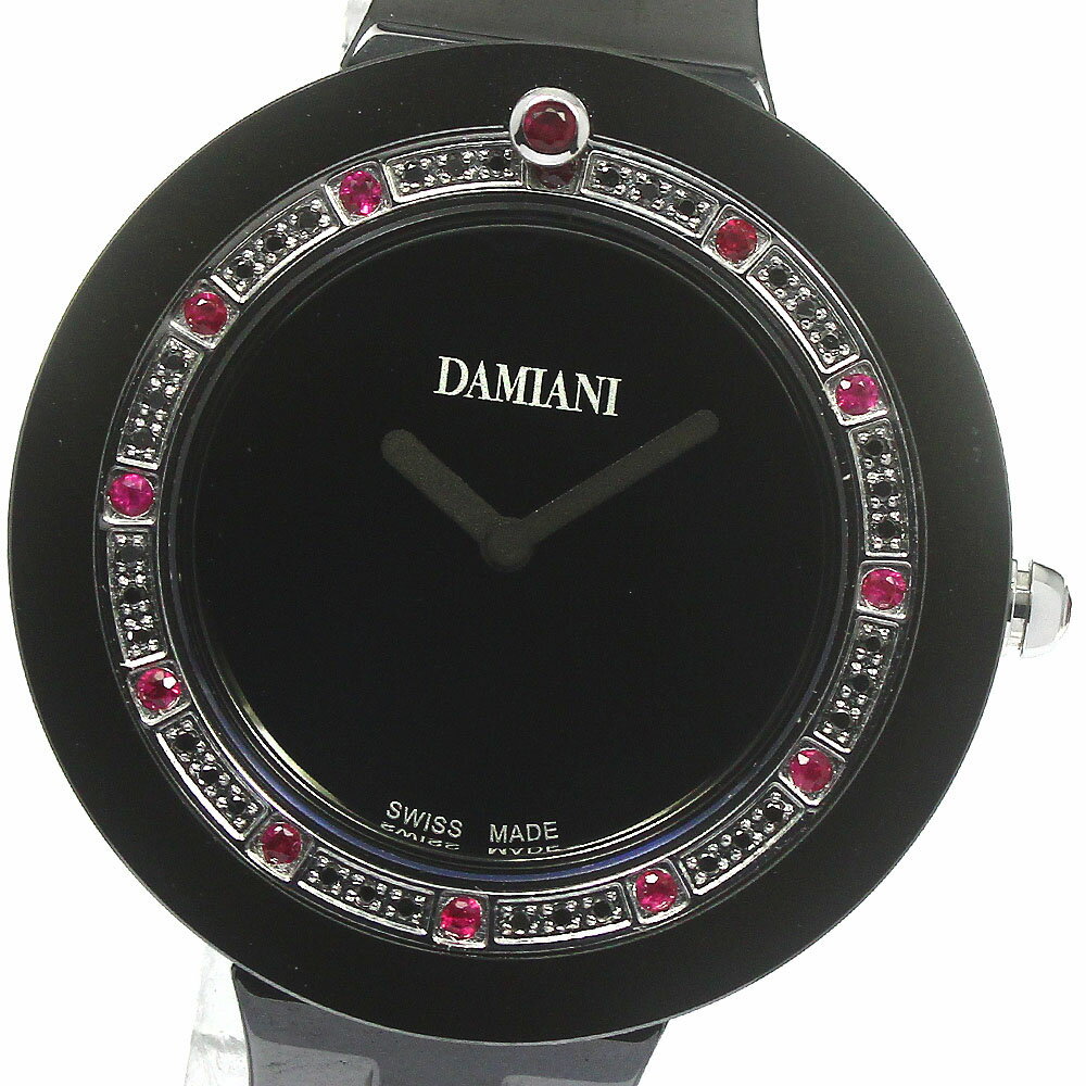 ダミアーニ Damiani BCLSRB37 ベルエポック ルビー ブラックダイヤモンド クォーツ メンズ 保証書付き_791974【中古】