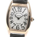 フランクミュラー FRANCK MULLER 1752QZ トノー カーベックス K18PG クォーツ レディース 良品 _791168【中古】