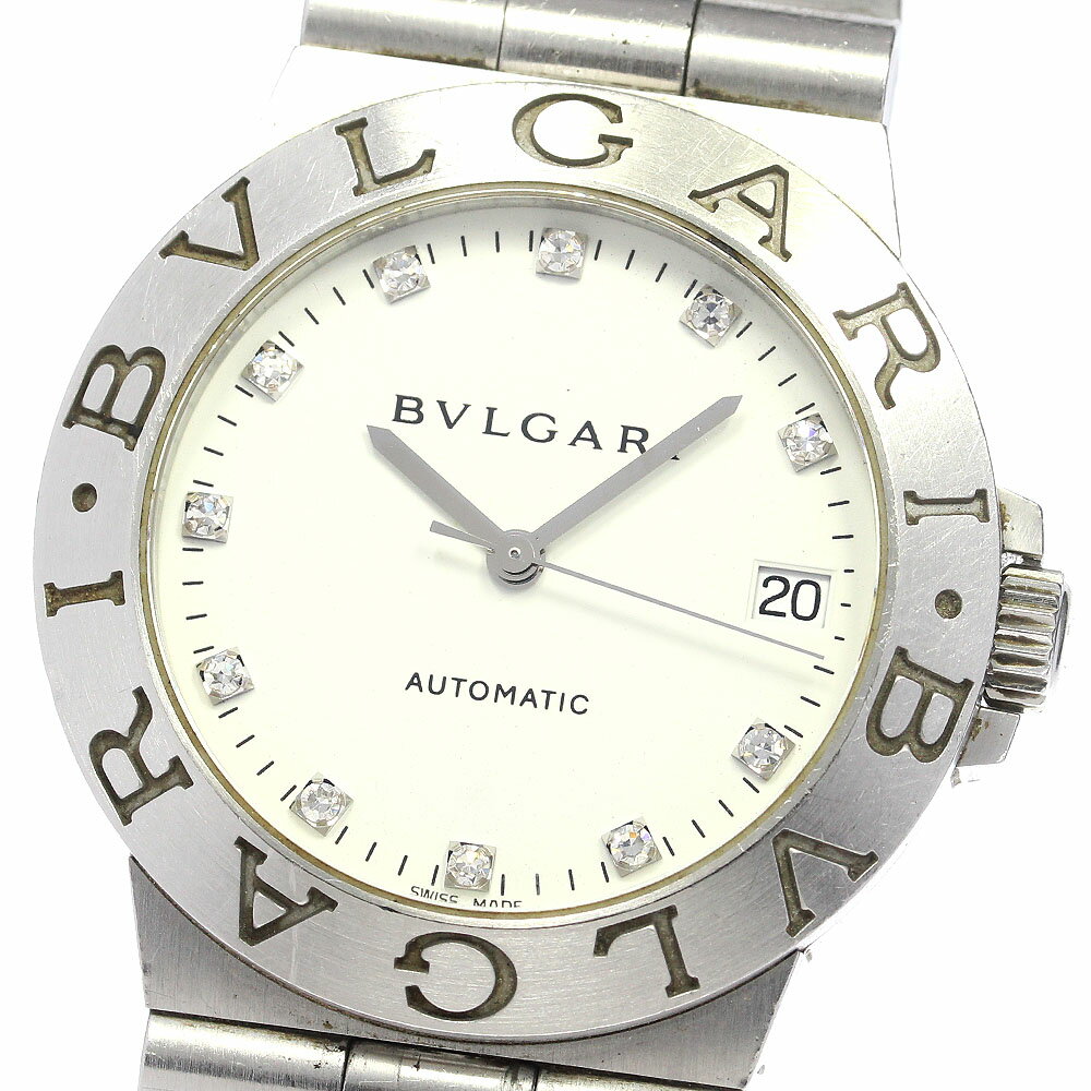 ブルガリ BVLGARI LCV35S ディアゴノ デイト 11Pダイヤモンド 自動巻き メンズ _793485【中古】