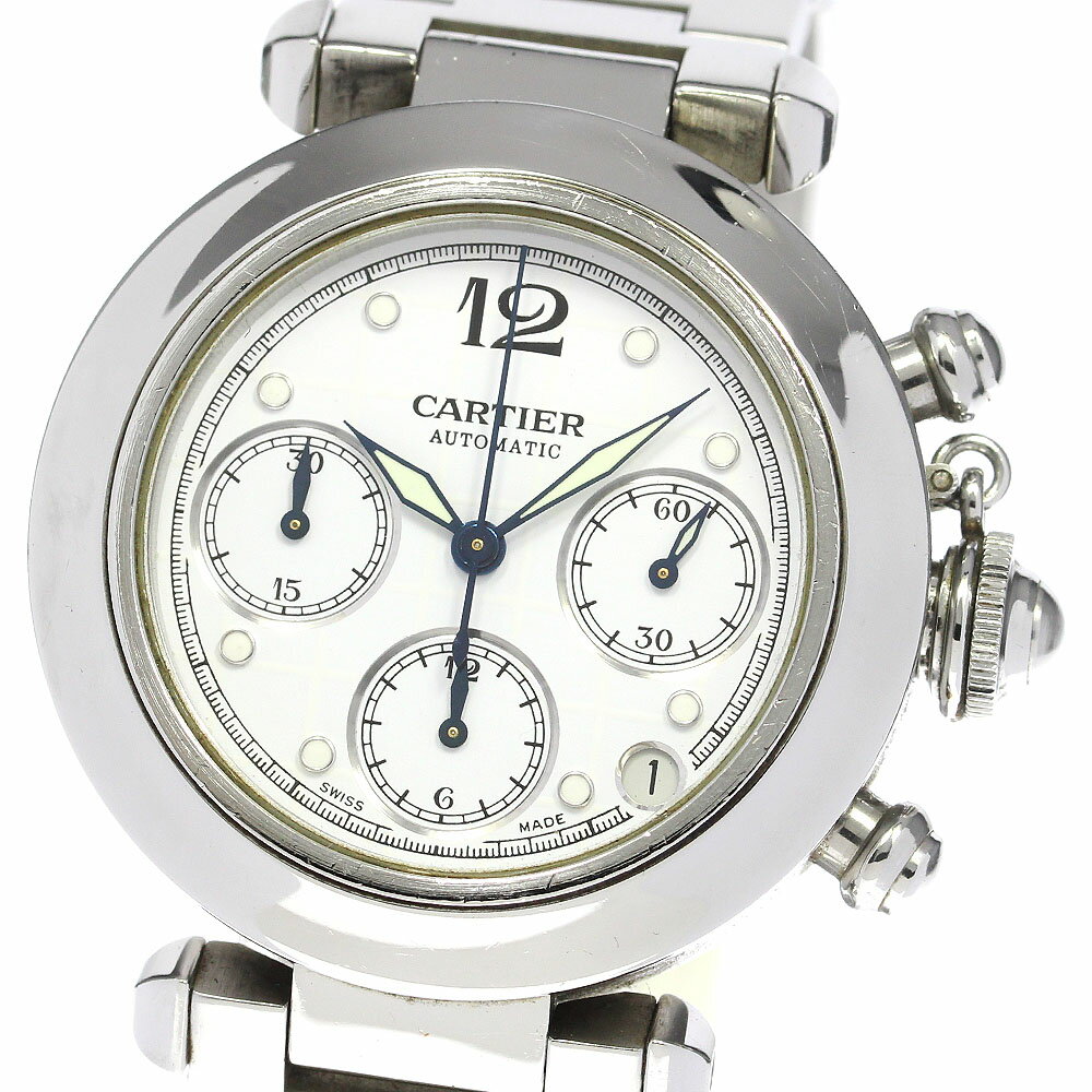 カルティエ CARTIER W31039M7 パシャC クロノ デイト 自動巻き ボーイズ _791959【中古】