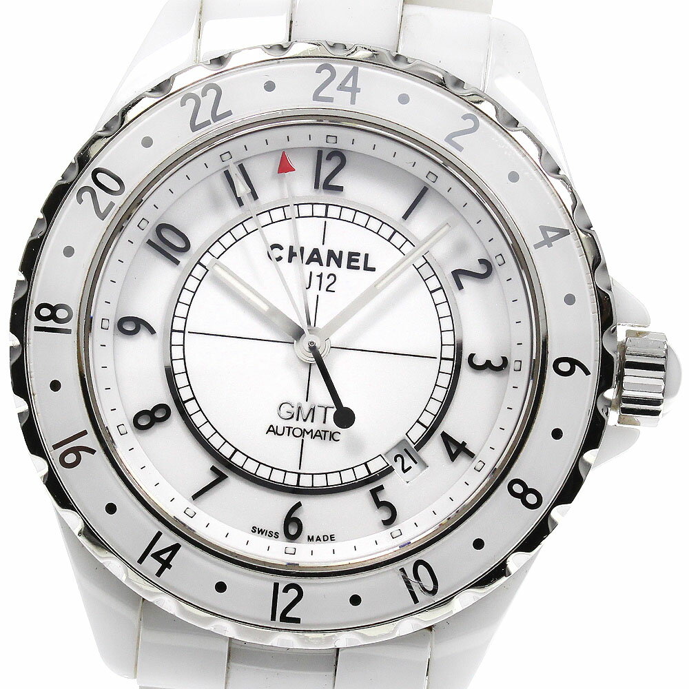 シャネル CHANEL H2126 J12 GMT 白セラミック 限定2000本 自動巻き メンズ 保証書付き_791367【中古】