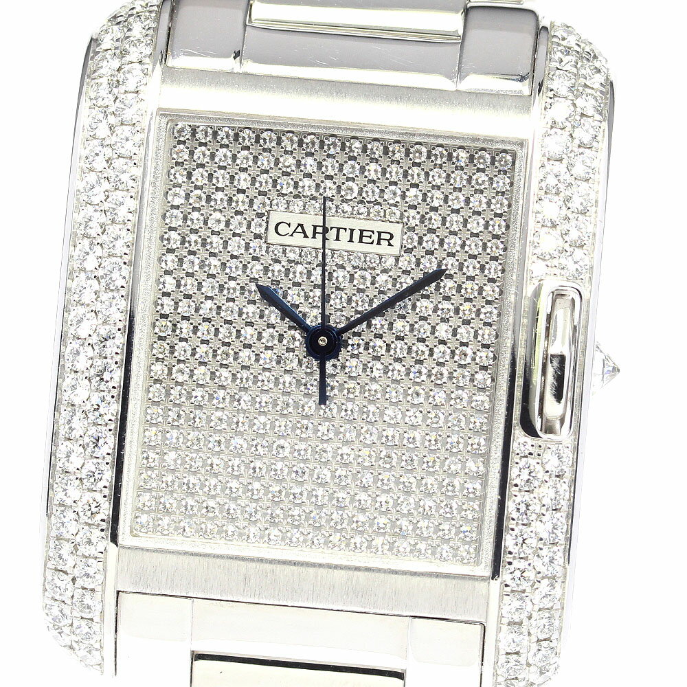 カルティエ CARTIER WT100011 タンクアングレーズ サイドD 自動巻き メンズ _792367【中古】