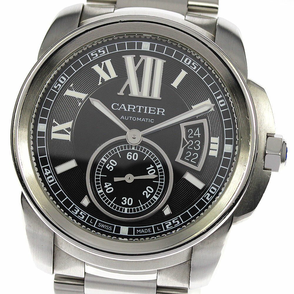 カルティエ CARTIER W7100016 カリブル ドゥ カルティエ デイト 自動巻き メンズ 良品 _795004【中古】