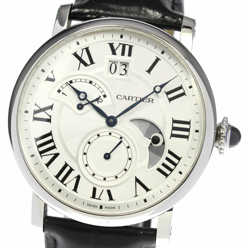 カルティエ CARTIER W1556368 ロトンド ドゥ カルティエ グランドデイト レトログラード 自動巻き メンズ _792402【中古】