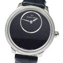 ジャケドロー JAQUET DROZ J005000271 プティ ウール ミニット アベンチュリン ダイヤベゼル 自動巻き メンズ 美品 箱・保証書付き_790832【中古】