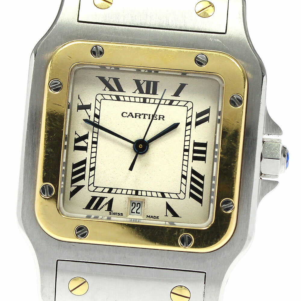 ベルトジャンク カルティエ CARTIER W20011C4 サントスガルベ LM YGコンビ クォーツ メンズ _790869【中古】