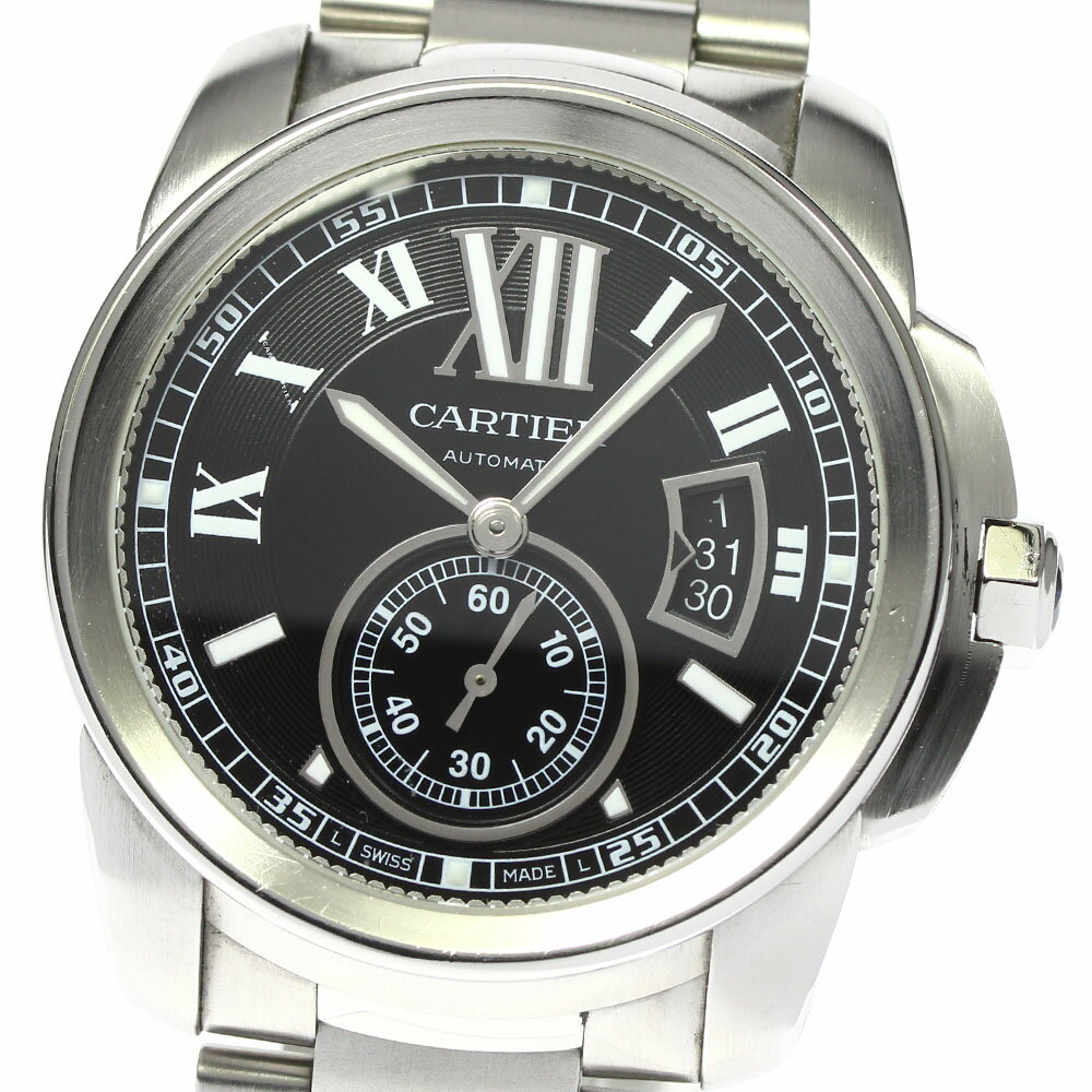 カルティエ CARTIER W7100016 カリブル ドゥ カルティエ デイト 自動巻き メンズ 保証書付き_796172【中古】