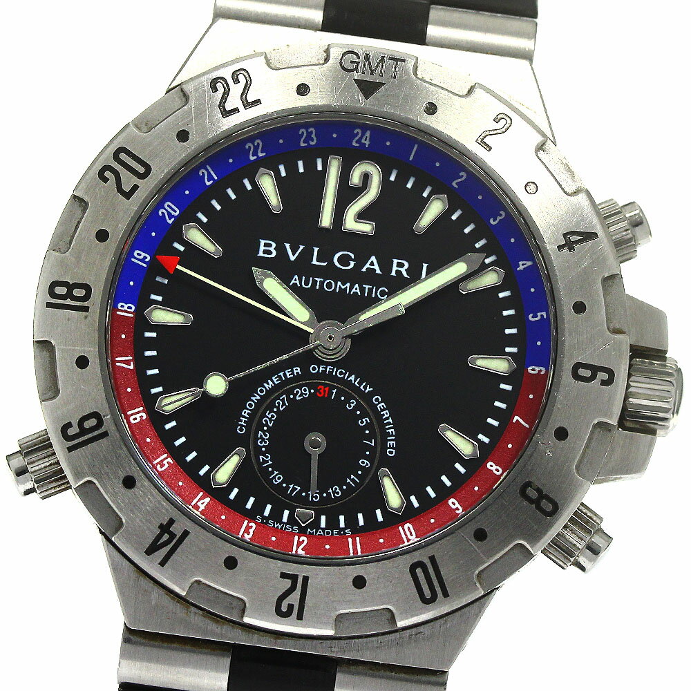 ベルト訳あり ブルガリ BVLGARI GMT40S ディアゴノ GMT 自動巻き メンズ _798800【中古】