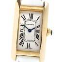 カルティエ CARTIER W2601556 タンクアメリカンSM K18YG クォーツ レディース 良品 _797973【中古】