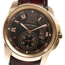 カルティエ CARTIER W7100007 カリブル ドゥ カルティエ K18PG デイト 自動巻き メンズ _792408【中古】