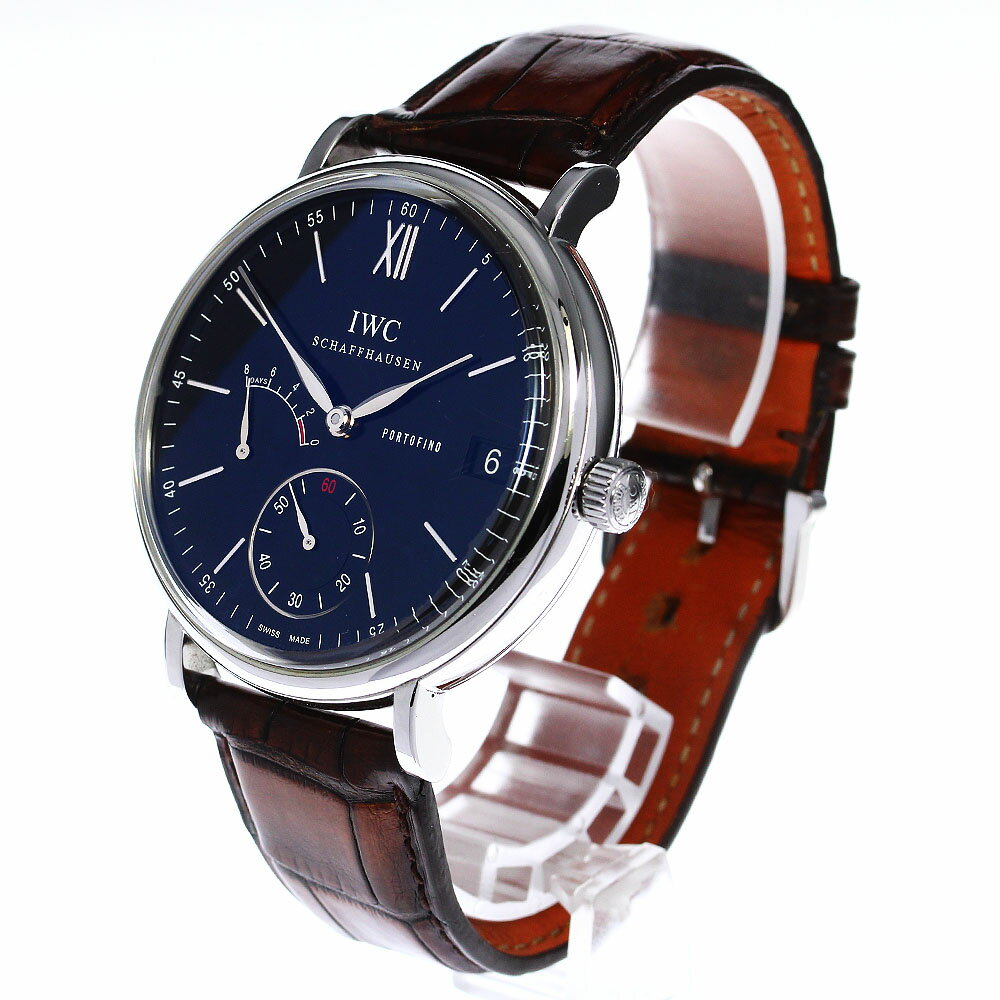 IWC IWC SCHAFFHAUSEN IW510102 ポートフィノ ハンドワインド 8デイズ デイト パワーリザーブ 手巻き メンズ 保証書付き_799857【中古】
