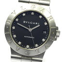 ブルガリ BVLGARI LCV35S ディアゴノ デイト 11Pダイヤ 自動巻き メンズ 箱 保証書付き_795917【中古】