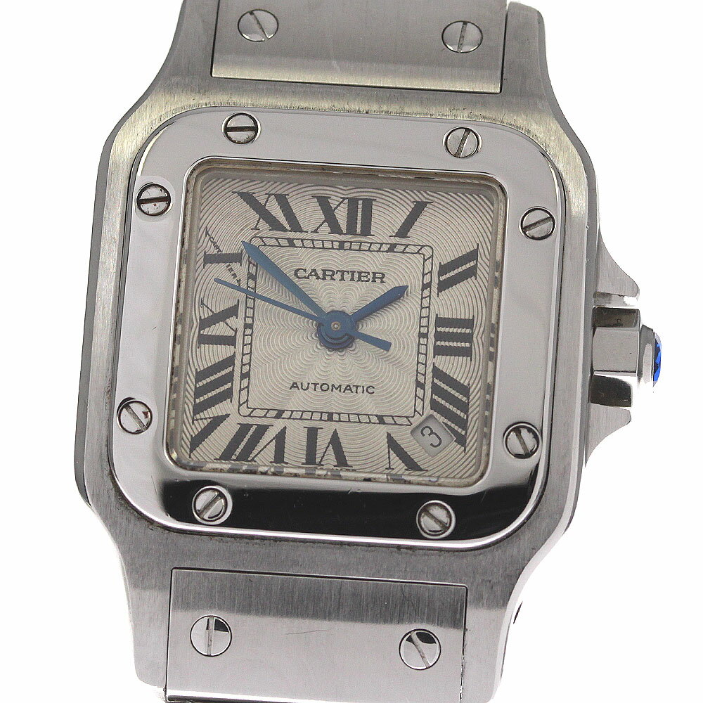 カルティエ CARTIER W20054D6 サントスガルベ SM デイト 自動巻き レディース _800269【中古】