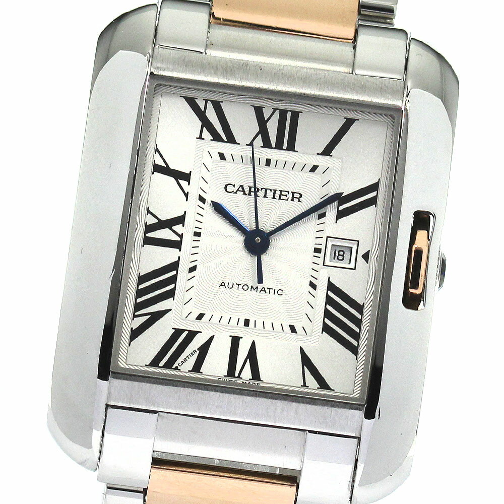 カルティエ CARTIER W5310037 タンクアングレーズLM デイト 自動巻き メンズ 良品 _792342【中古】