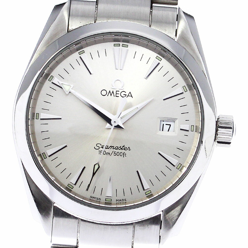 オメガ OMEGA 2518.30 シーマスター アクアテラ デイト クォーツ ボーイズ 保証書付き_800186【中古】