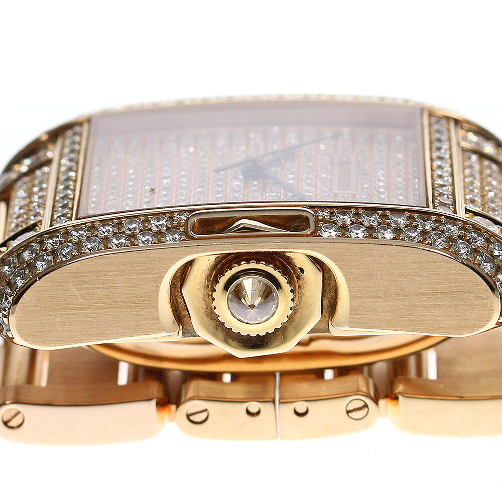 CLOSERのカルティエ CARTIER HPI00560 タンクアングレーズLM K18PG 全面ダイヤ 自動巻き ボーイズ 良品 _792362【中古】｜アングル3