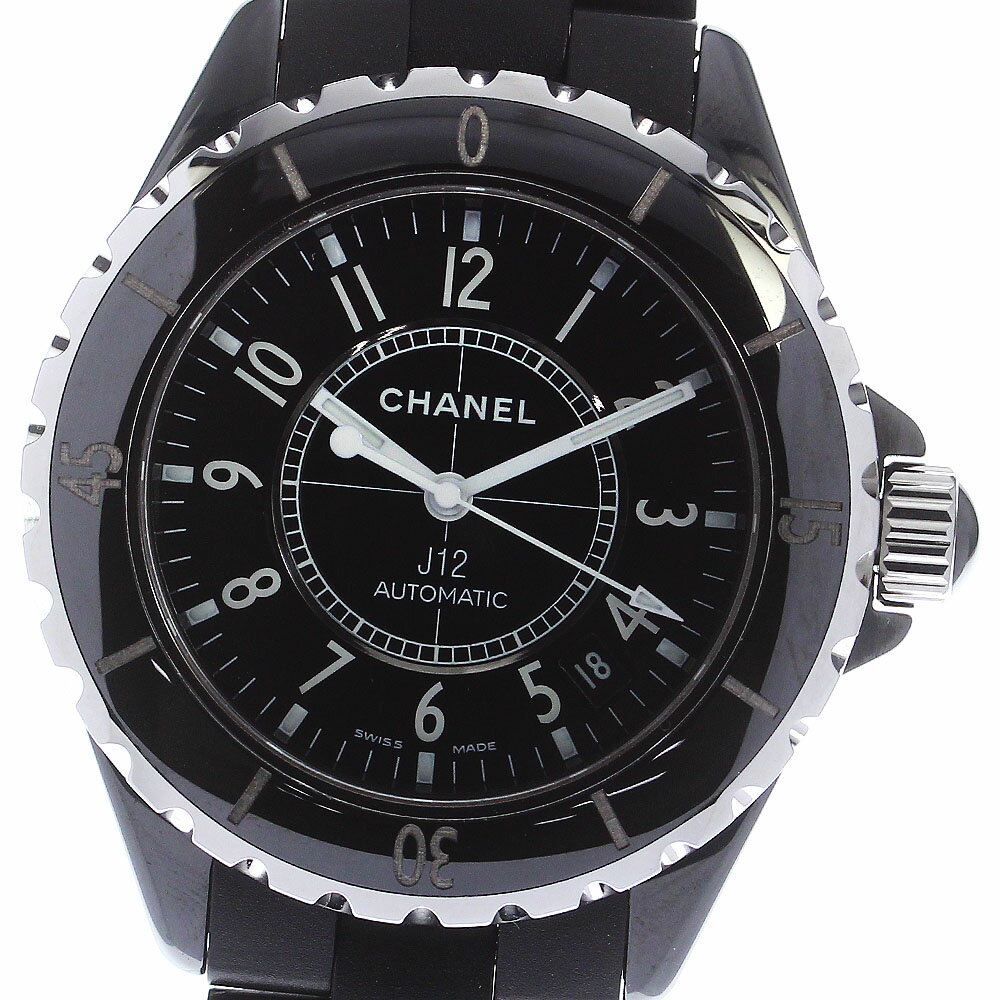 シャネル CHANEL H0684 J12 黒セラミック デイト 自動巻き メンズ 美品 _801273【中古】