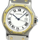 訳あり ベルトジャンク カルティエ CARTIER 81037288 サントスオクタゴンLM YGベゼル 自動巻き ボーイズ _791261【中古】