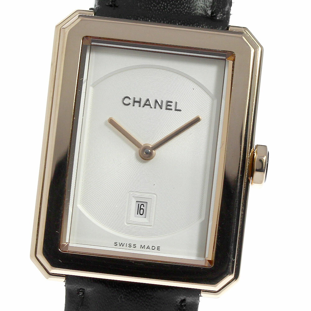 シャネル CHANEL H4313 ボーイフレンド 18Kベージュゴールド デイト クォーツ ボーイズ _800501【中古】