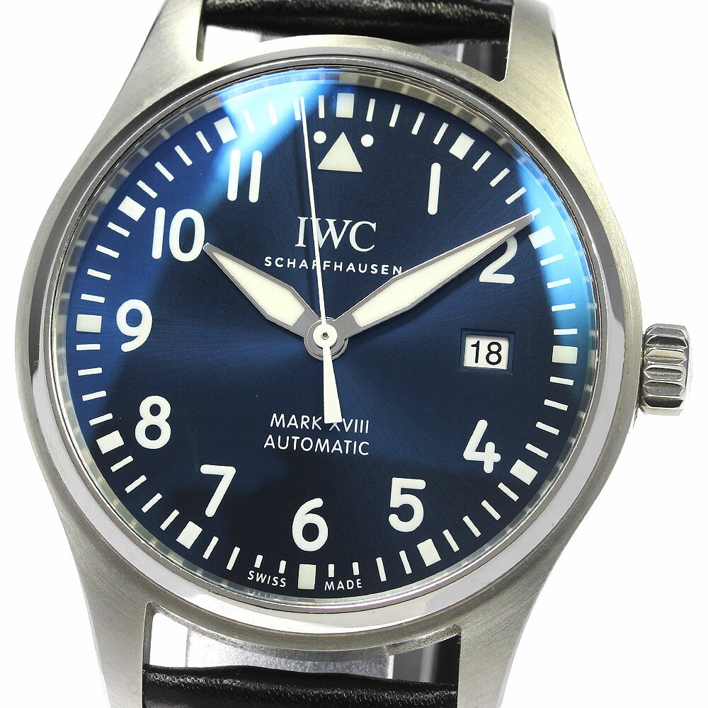 IWC IWC SCHAFFHAUSEN IW327004 パイロットウォッチ マークXVIII プティ プランス デイト 自動巻き メンズ 美品 保証書付き_801093【中古】