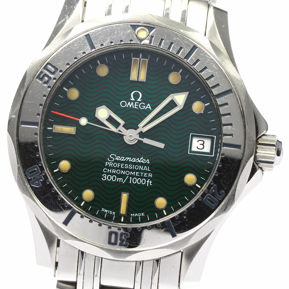 ベルト訳あり オメガ OMEGA 2553.41 シーマスター300 ジャックマイヨール1996 3000本限定 自動巻き ボーイズ _800878【中古】