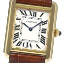 カルティエ CARTIER W5200002 タンクソロ SM K18YGベゼル クォーツ レディース _804716【中古】