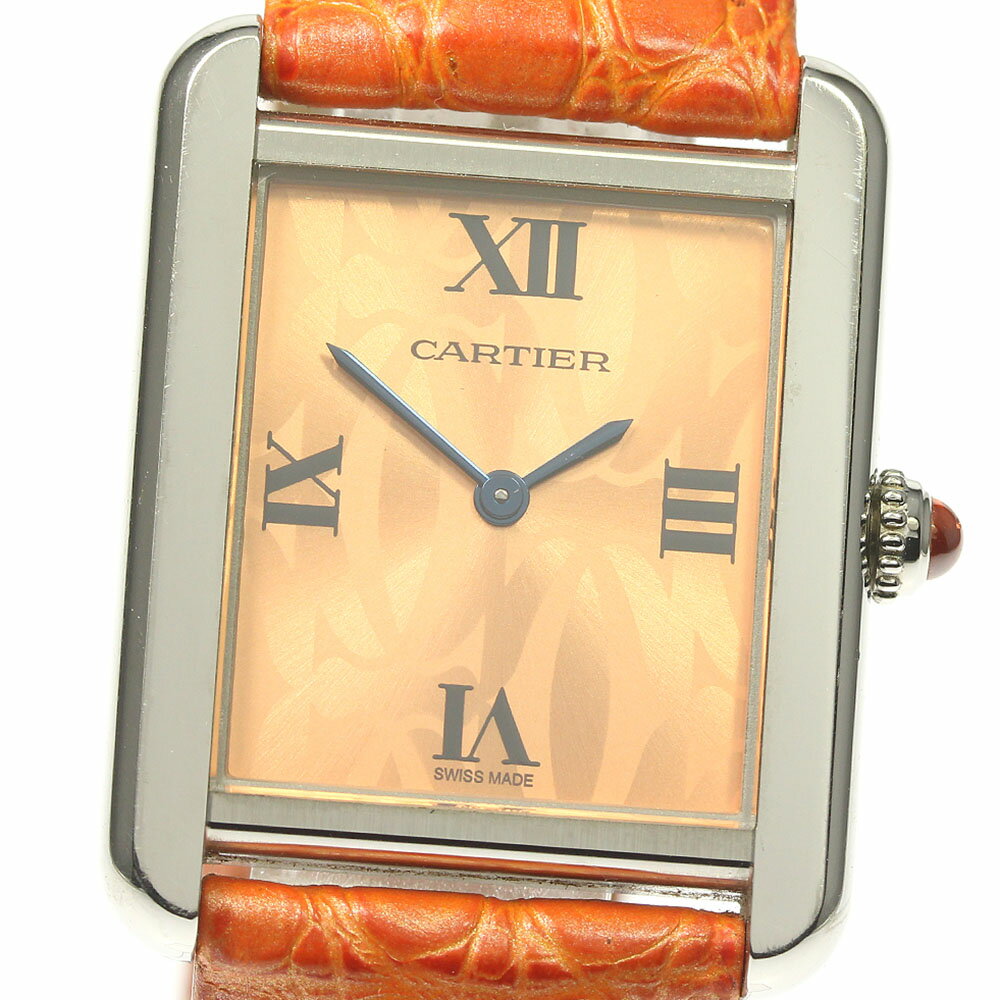 カルティエ CARTIER W1019455 タンクソロ SM クォーツ レディース _805629【中古】