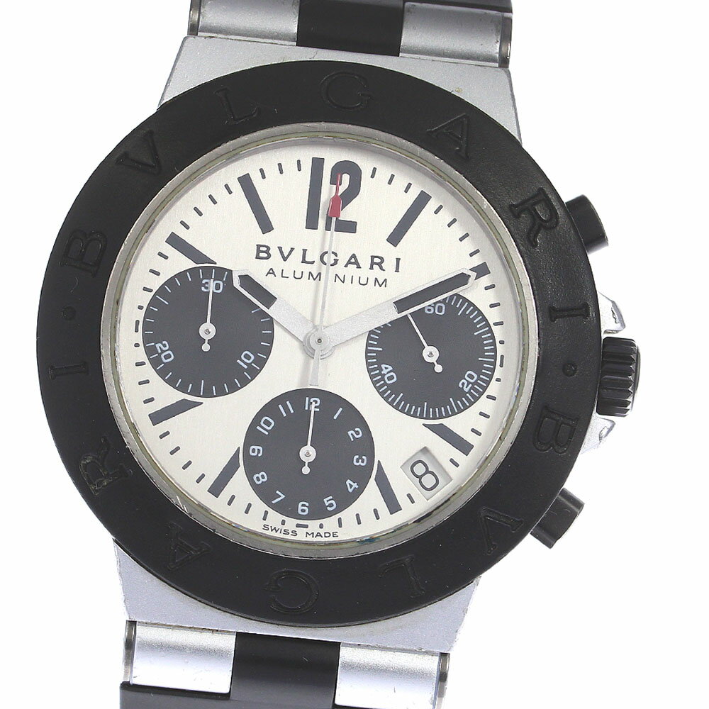 ブルガリ BVLGARI AC38TA アルミニウム クロノグラフ 自動巻き メンズ _806157【中古】