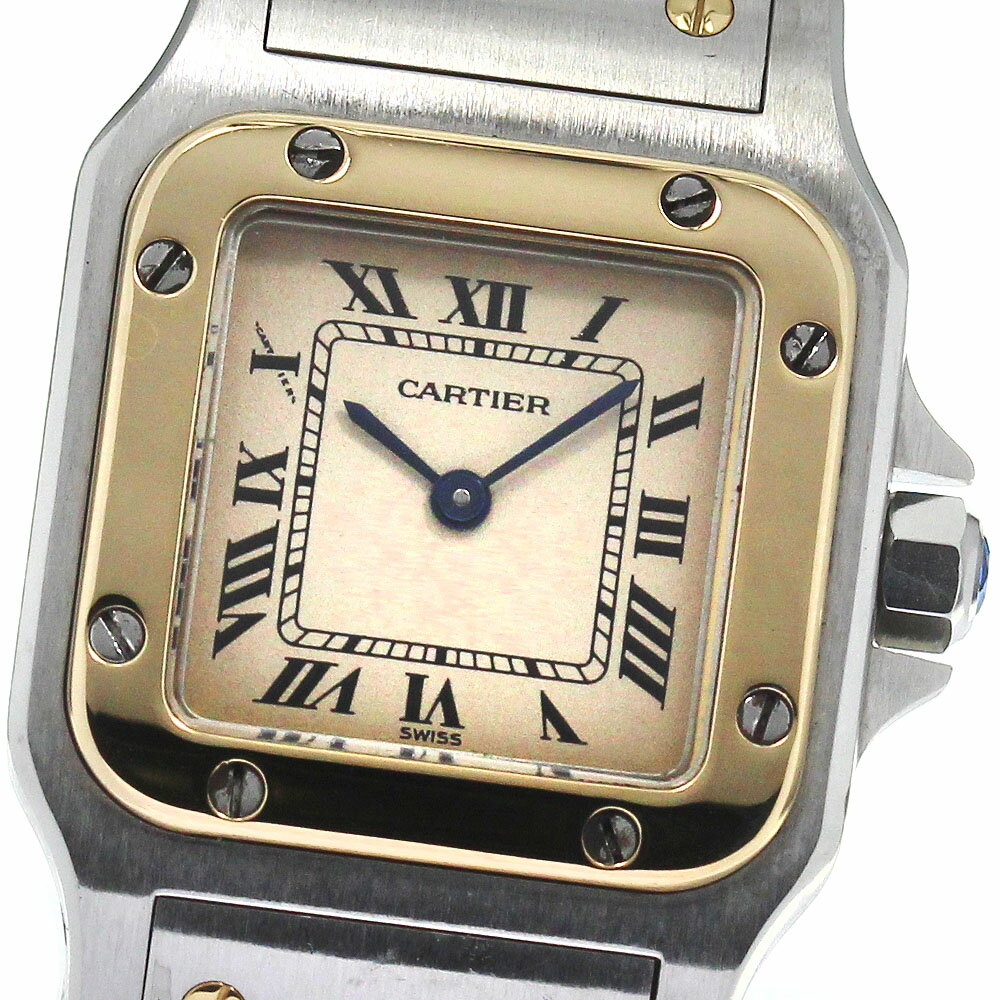 カルティエ CARTIER W20012C4 サントスガルベSM コンビ クォーツ レディース _806395【中古】