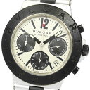 ベルト訳あり ブルガリ BVLGARI AC38TA アルミニウム クロノグラフ 自動巻き メンズ _810427【中古】