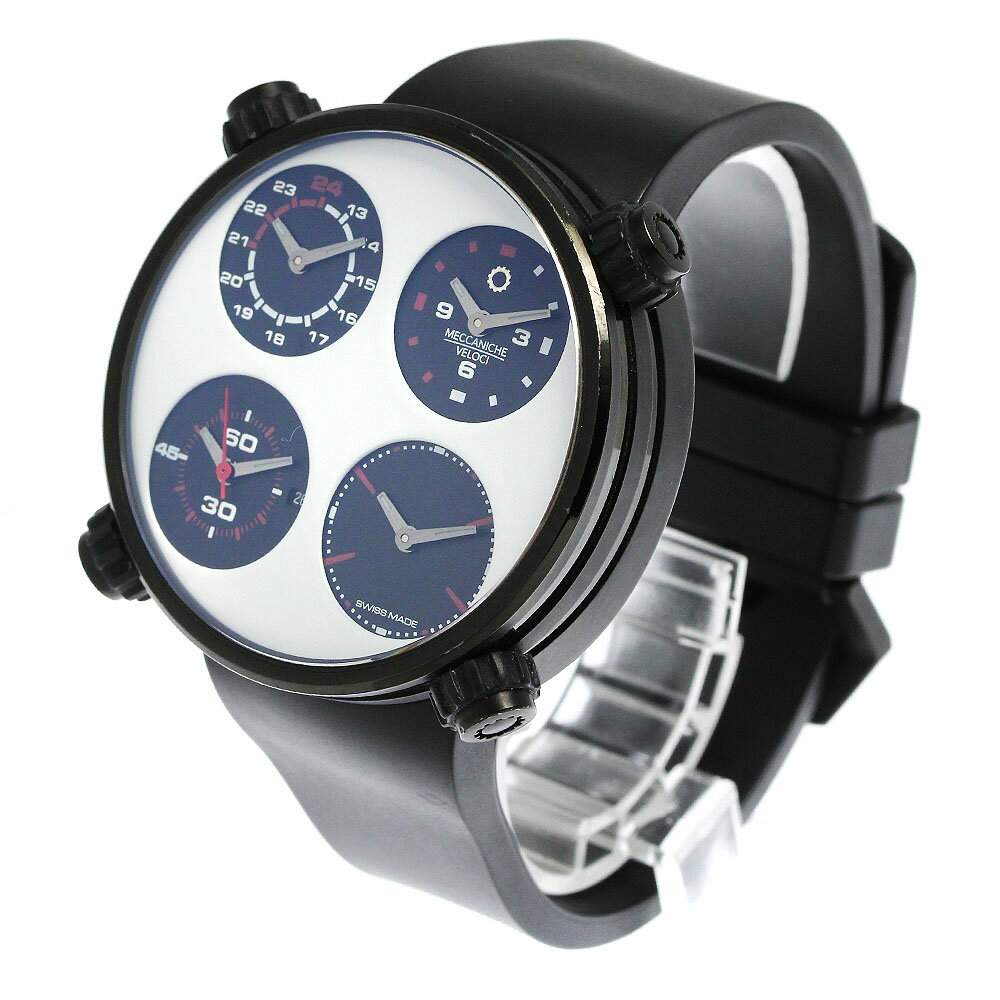 メカニケ・ヴェローチ MECCANICHE VELOCI 4タイムゾーン 自動巻き メンズ _810077【中古】
