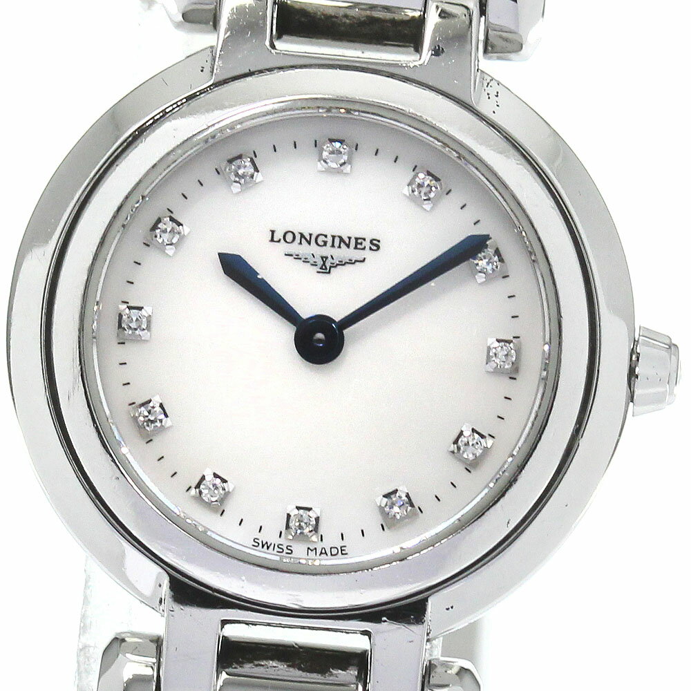 ロンジン LONGINES L8.109.4 プリマルナ 12Pダイヤ クォーツ レディース _806518【ev20】【中古】