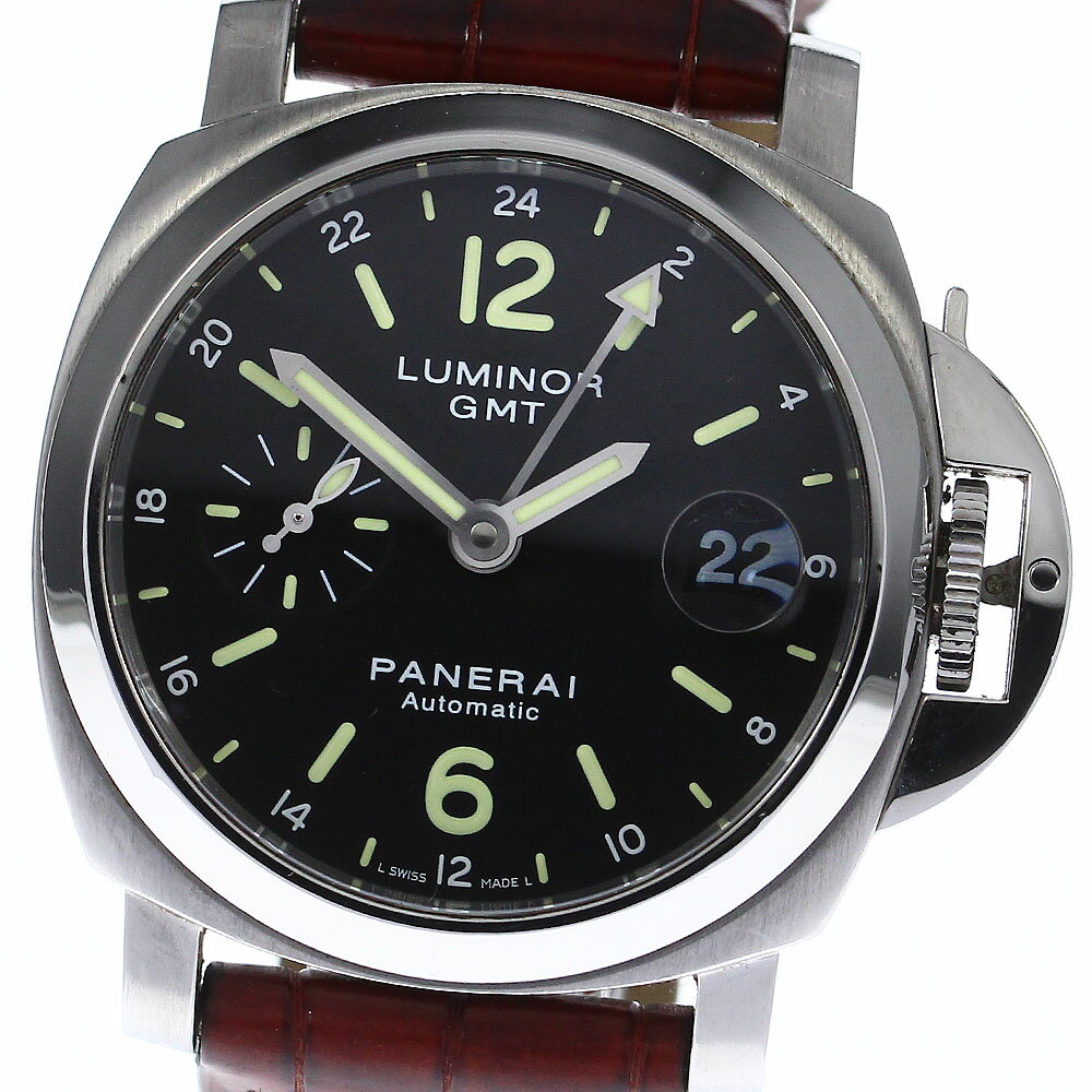 パネライ PANERAI PAM00244 ルミノール GMT デイト 自動巻き メンズ _8076 ...