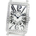 フランクミュラー FRANCK MULLER 952QZDP ロングアイランド ダイヤベゼル クォーツ レディース 良品 箱付き_810063【中古】