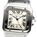 カルティエ CARTIER W20060D6 サントスガルベ LM デイト クォーツ メンズ _808586【中古】