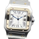 カルティエ CARTIER W20099C4 サントスガルベ XL YGコンビ 自動巻き メンズ 美 ...