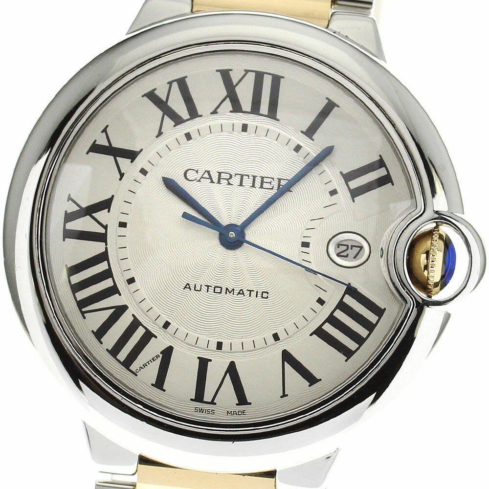 カルティエ CARTIER W69009Z3 バロンブルー LM YGコンビ 自動巻き メンズ 良品 _795863【中古】