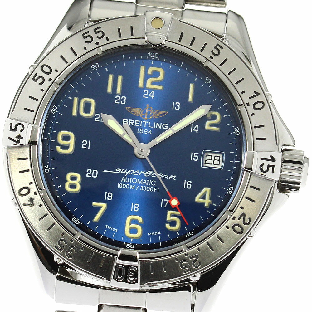 ブライトリング BREITLING A17040 スーパーオーシャン デイト 自動巻き メンズ 良品 _782684【中古】