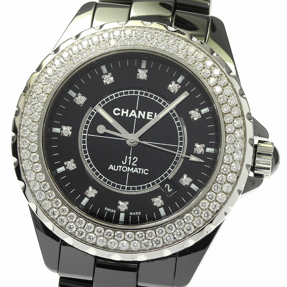 シャネル CHANEL H2014 J12 12P ダイヤベゼル 自動巻き メンズ _808914【中古】