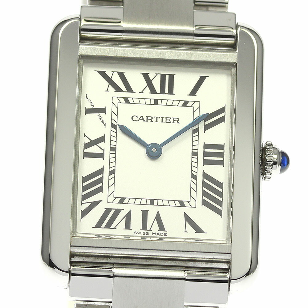 カルティエ CARTIER W5200013 タンクソロ SM クォーツ レディース 美品 _809579【中古】