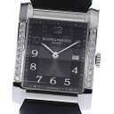 ボーム&メルシェ Baume & Mercier 65694 ハンプトン ダイヤベゼル デイト クォーツ ボーイズ 良品 箱・保証書付き_811725【中古】
