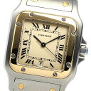 カルティエ CARTIER W20011C4 サントスガルベ LM YGコンビ クォーツ メンズ 良品 _811425【中古】