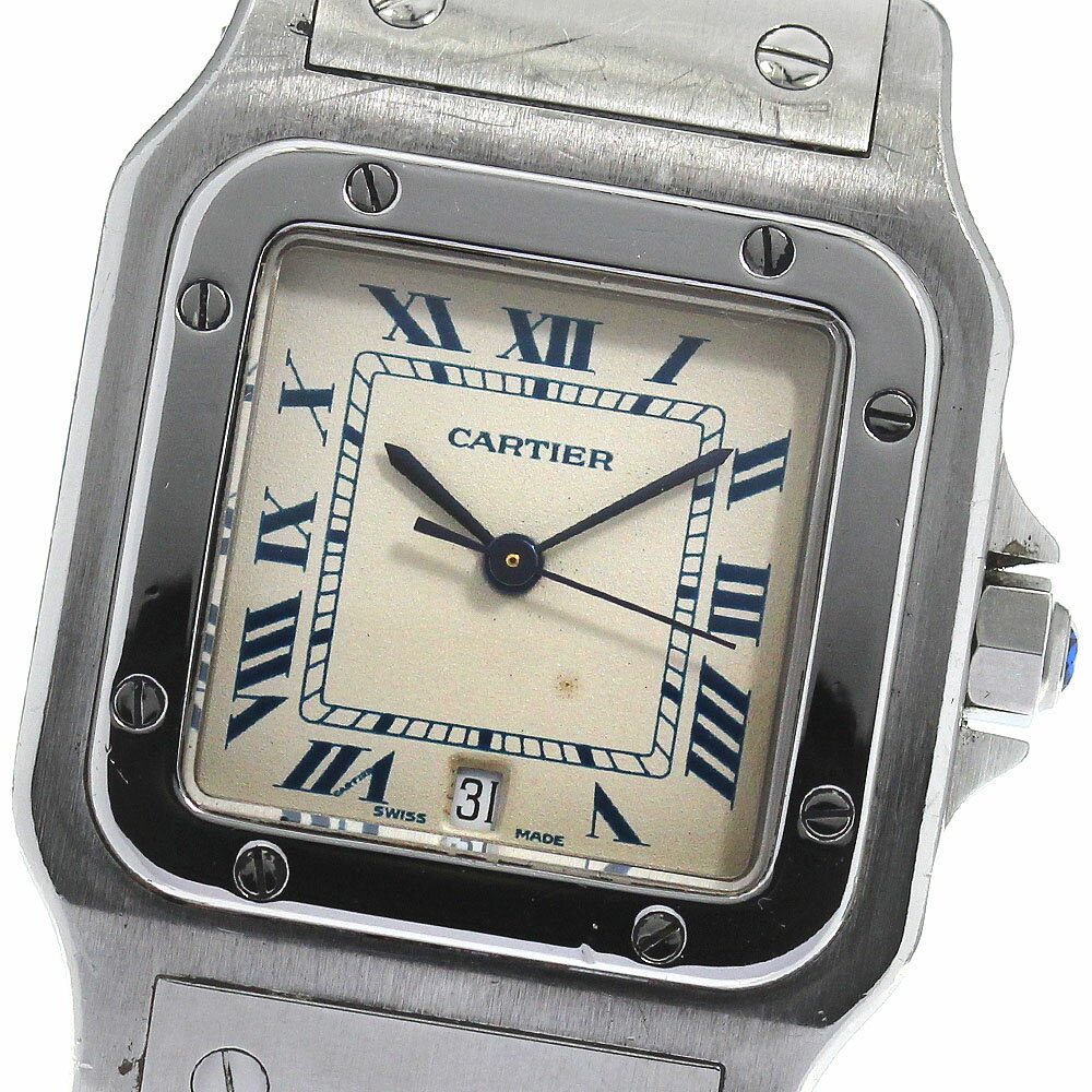 カルティエ CARTIER W20018D6 サントスガルベLM クォーツ メンズ _807607【中古】