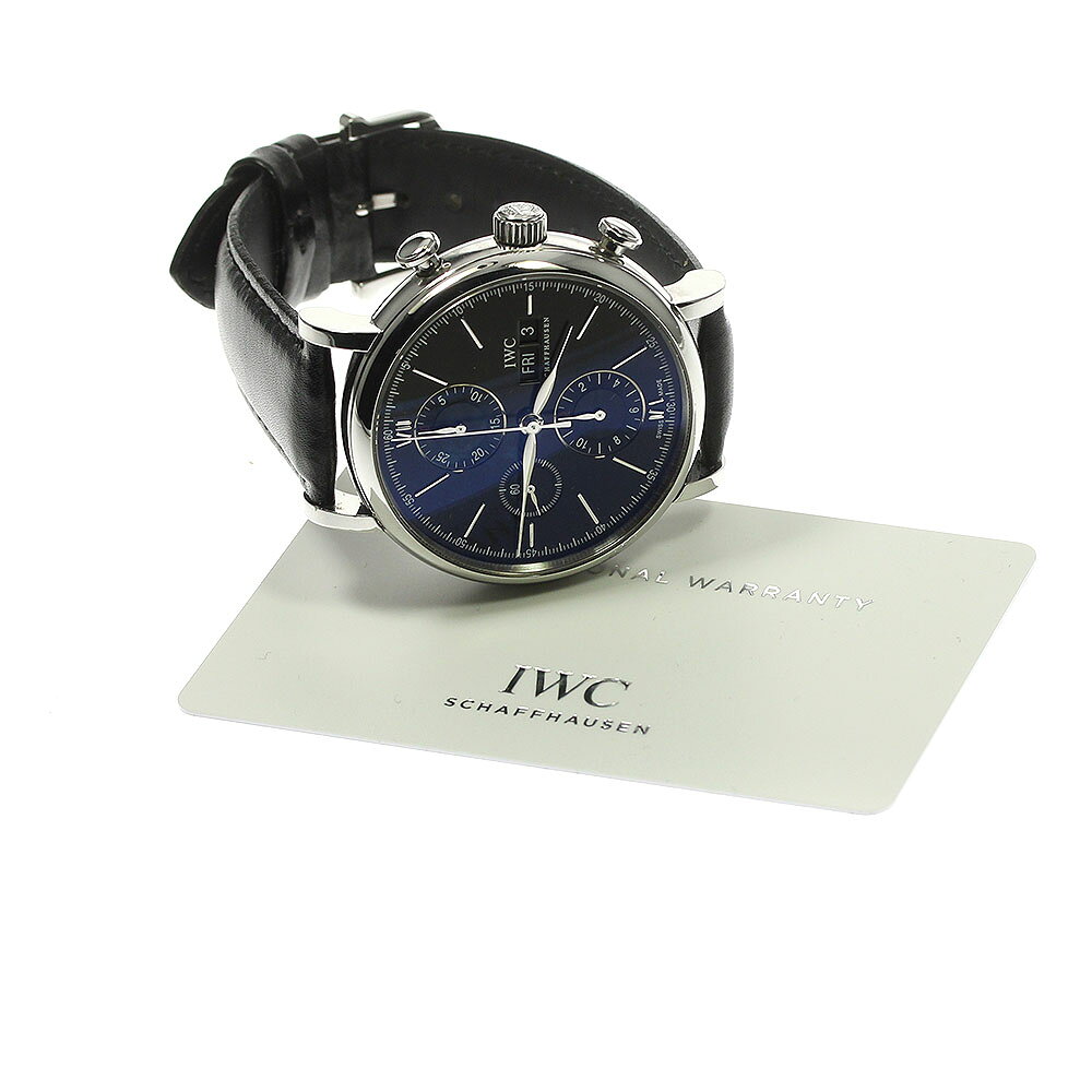 CLOSERのIWC IWC SCHAFFHAUSEN IW391008 ポートフィノ クロノグラフ デイデイト 自動巻き メンズ 保証書付き_810205【中古】｜アングル2